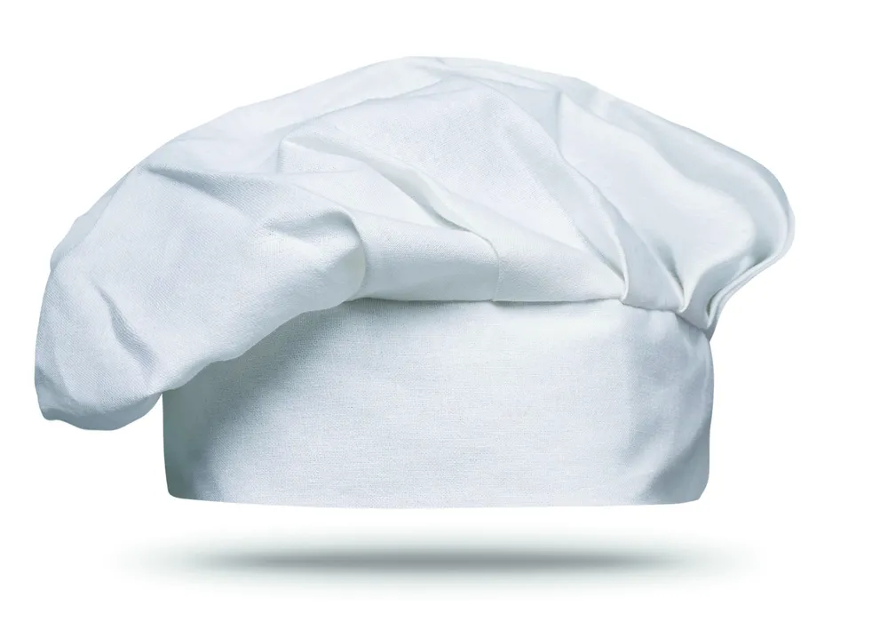 Chef · Katoenen koksmuts 130 g/m2 – Wit