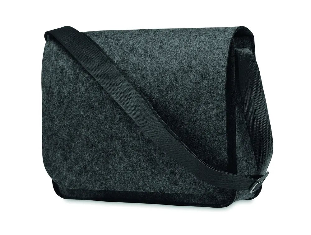 Baglo · Vilten laptoptas van RPET – Steengrijs