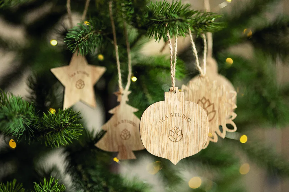 Chriset · Houten kerstversiering set – Hout