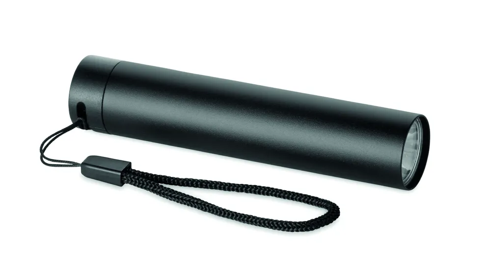 Lume · Gerecyclede aluminium zaklamp – Zwart