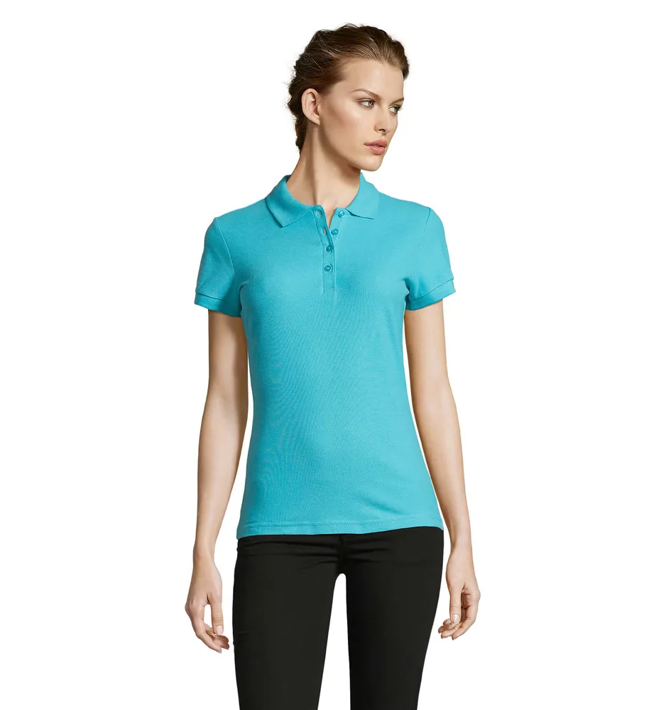 People dames polo 210g – Atolblauw