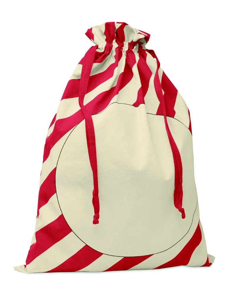 Laukku · Grote katoenen tas kerstmotief – Rood