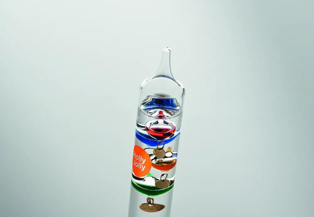 Galileo thermometer glas 28cm – Transparant