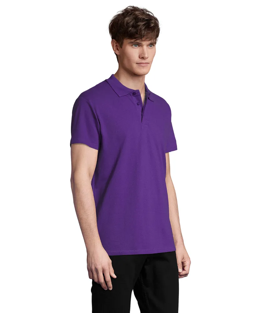 Spring Ii Heren Polo 210g – Donker paars