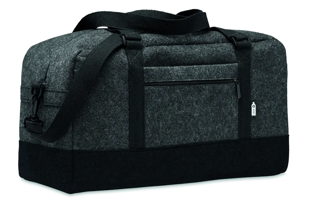 Indico Bag · RPET vilten weekendtas – Steengrijs