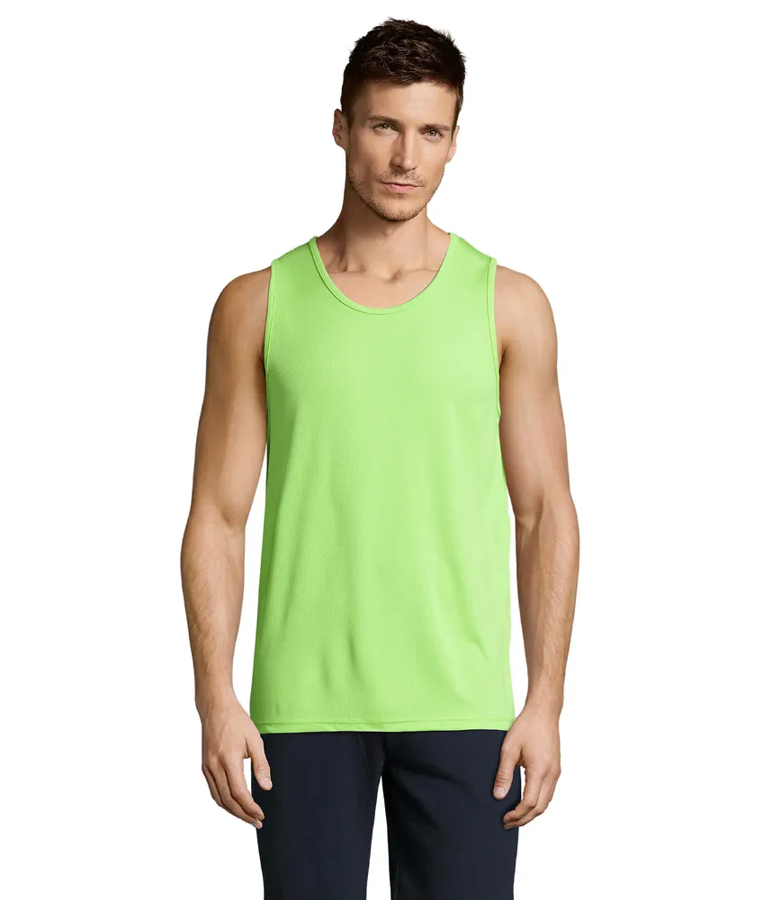 Sporty Tt Men Tank Top – Apple green