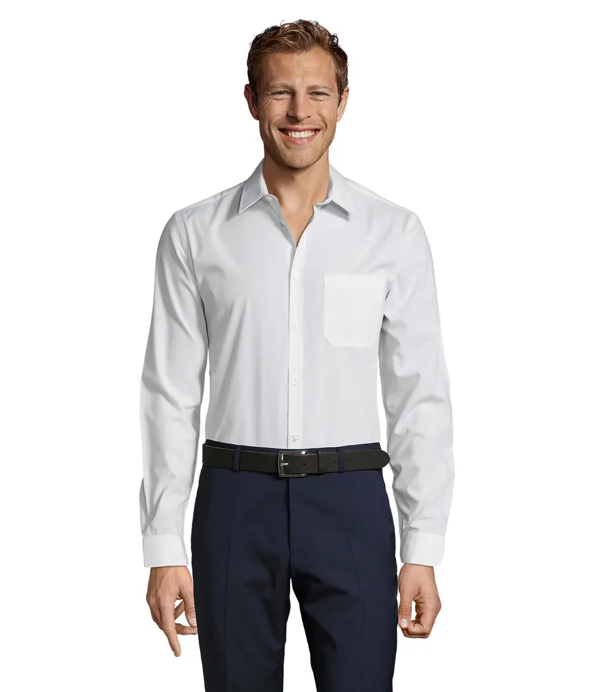 Baltimore Fit Poplin Shirt – Wit