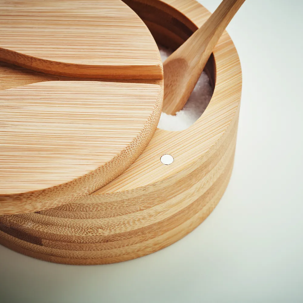 S&P · Peper en zout bamboe doosje – Hout