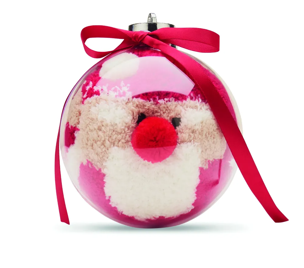 Snug L · Kerstman sokken balornament – Rood