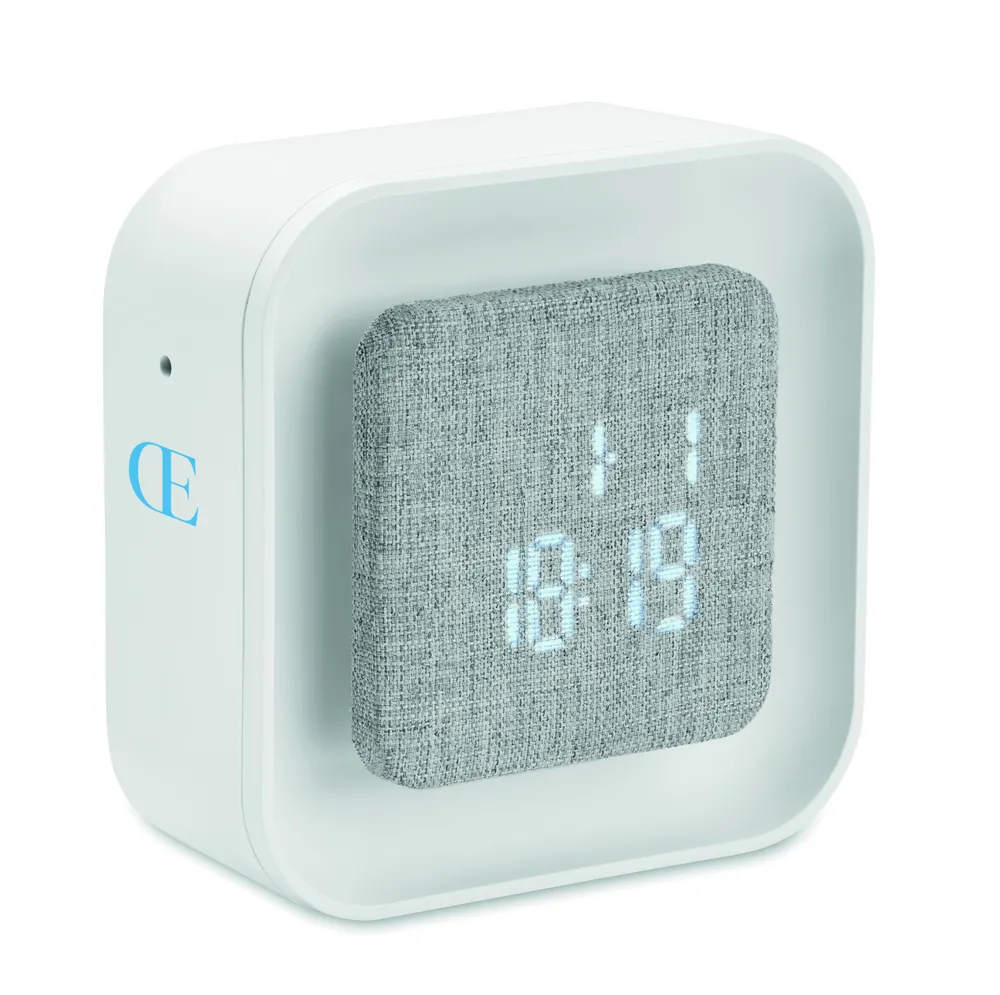 Luce · Gerecyclede ABS/PET wekker – Wit