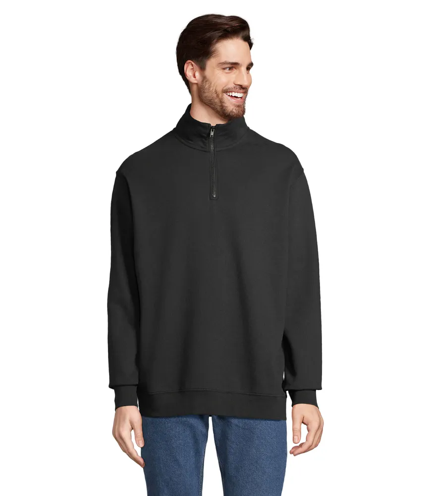 Conrad Sweater met Rits – Zwart