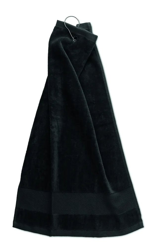 Hitowgo · Katoenen golfhanddoek – Zwart