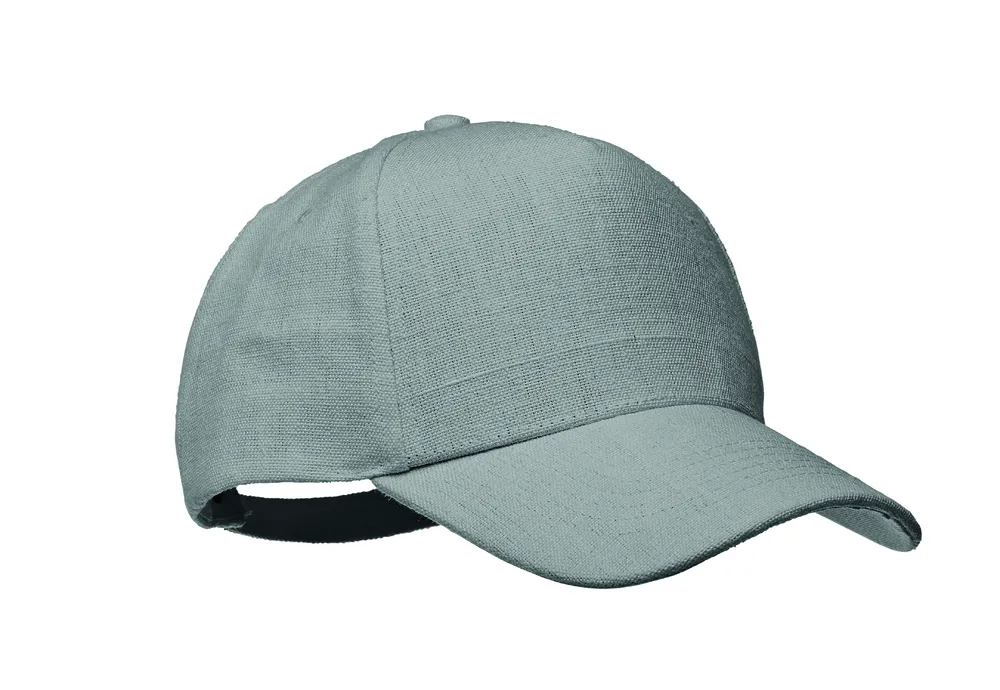 Naima Cap · 5-Panel Hennep PET 370G/M² – Grijs