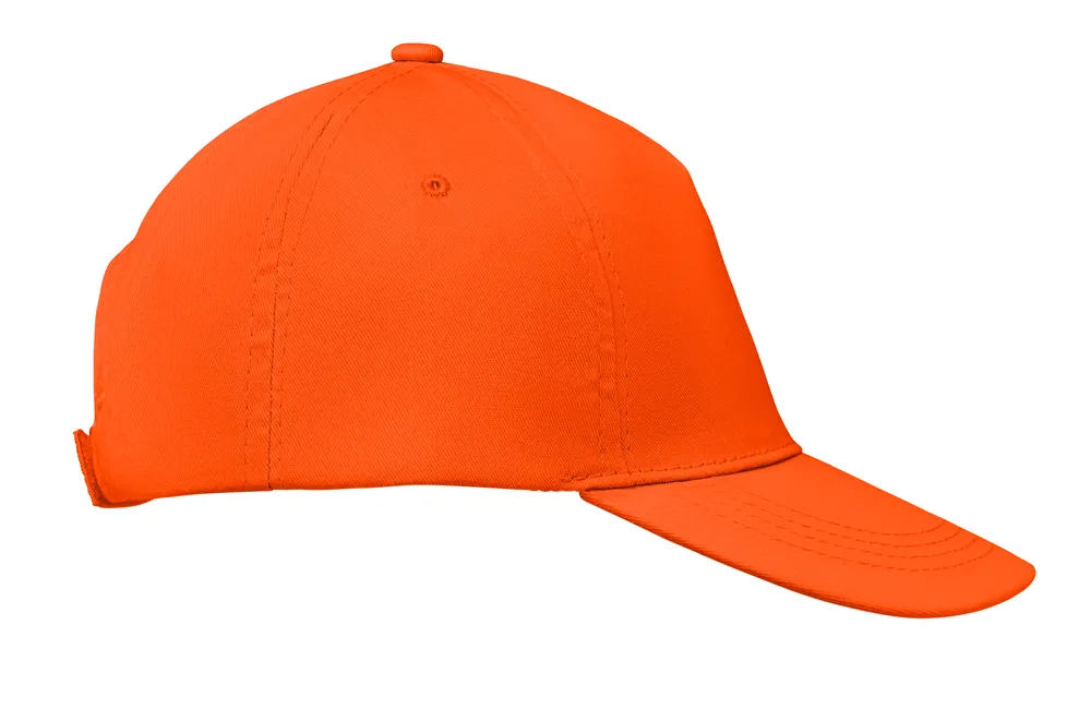 Buzz · 5 panelen baseballpet 160g/m² – Oranje