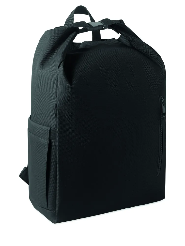 Uniton · 15" rolltop laptop rugzak – Zwart