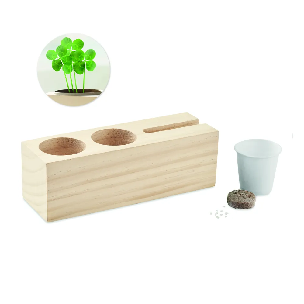 Thila · Bureaustandaard met zadenkit – Hout