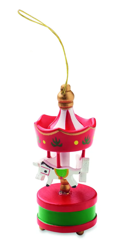 Whirl · Houten carrousel ornament – Rood