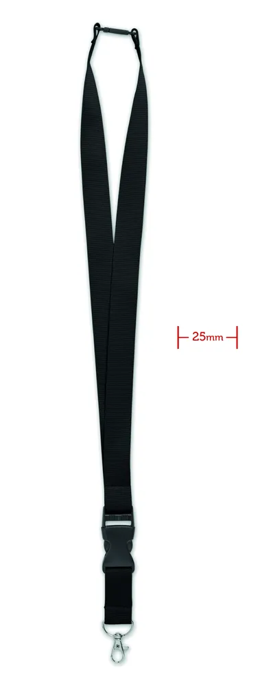 Wide Lany · Lanyard – Zwart