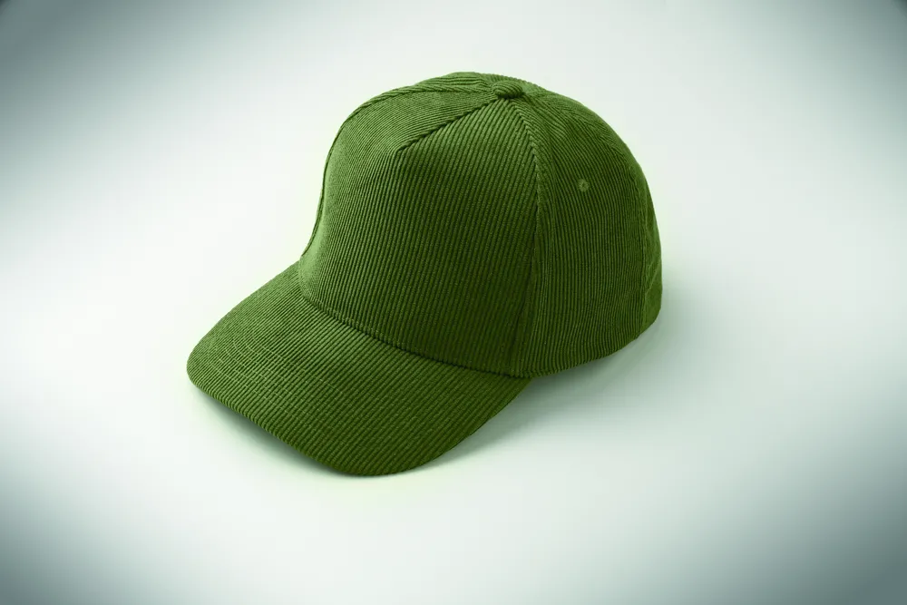 Wale · 5 panelen corduroy baseballcap – Legergroen