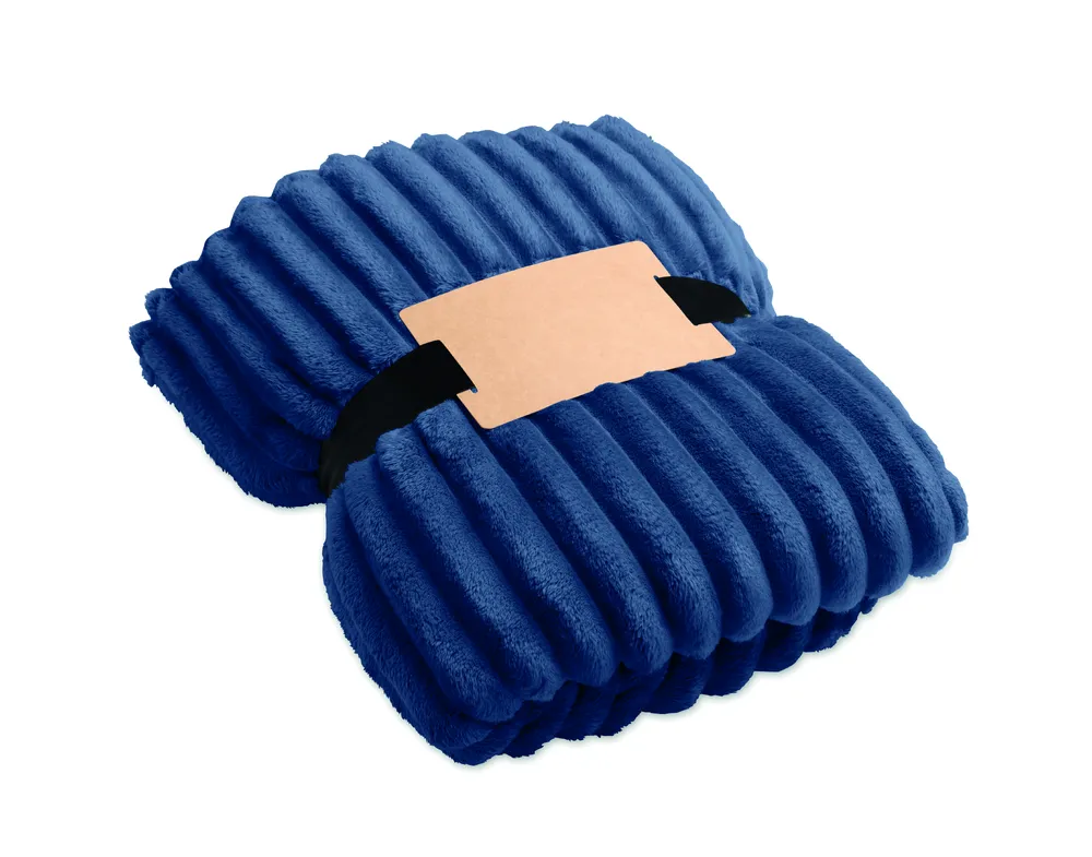 Nieve · RPET fleece deken met patroon – Blauw