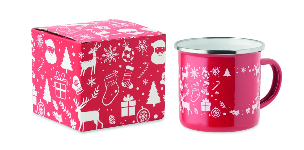 Seasomel · Kerst emaille mok 300ml – Rood