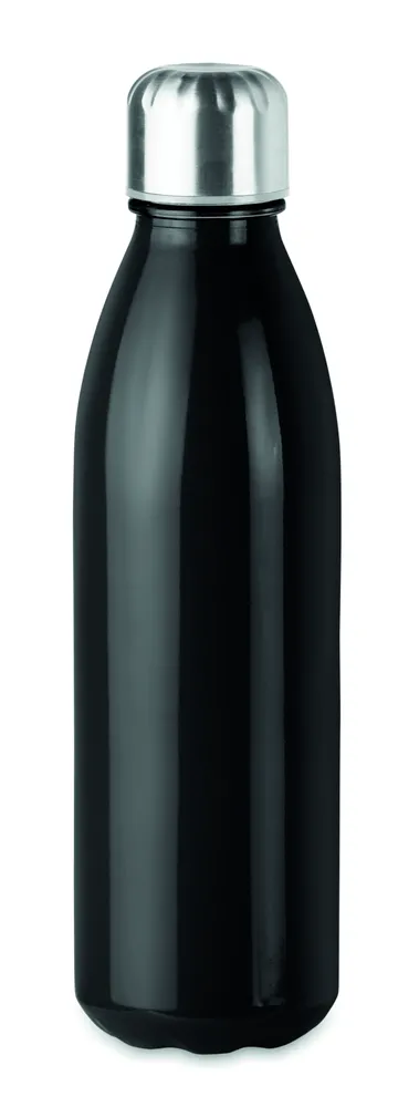 Aspen Glass · Glazen drinkfles 650ml – Zwart