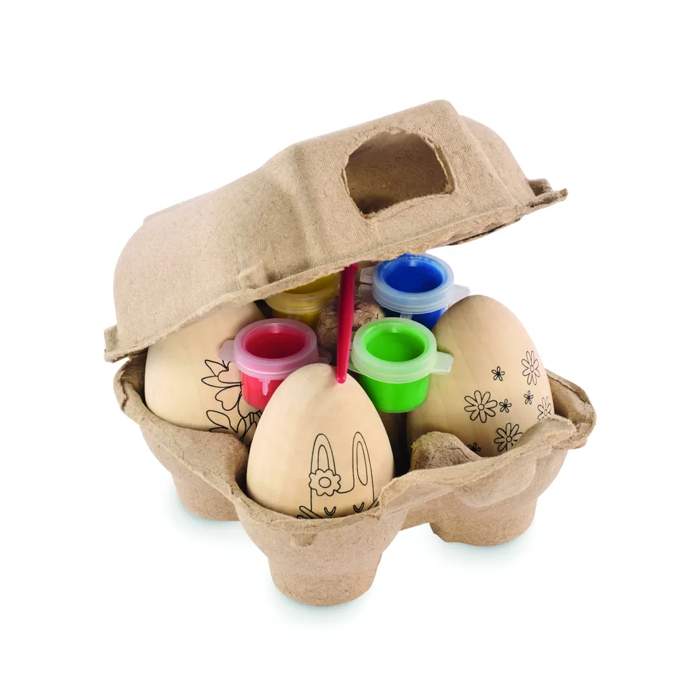 Eiset · Houten eieren schilderset – Hout