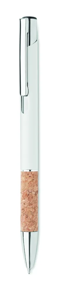 Veria · Pen van aluminium en kurk – Wit