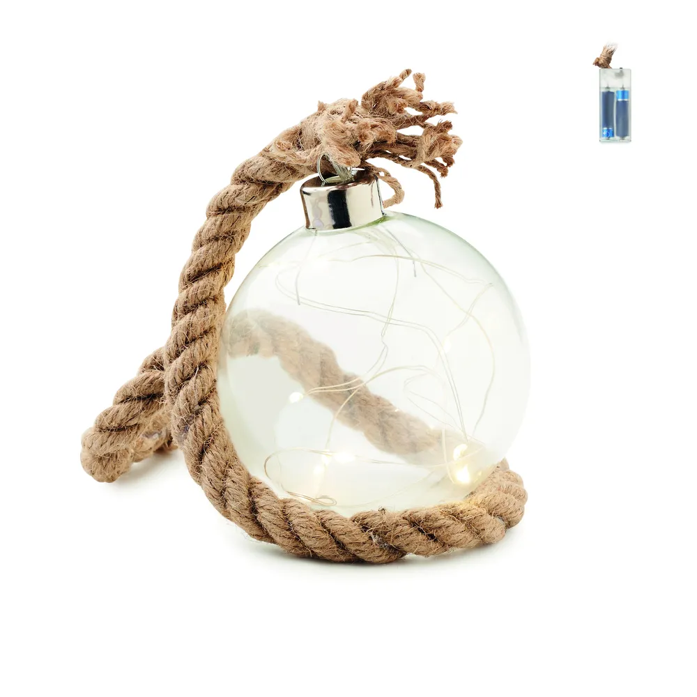 Baubli · Glazen kerstbal LED-lampje – Transparant
