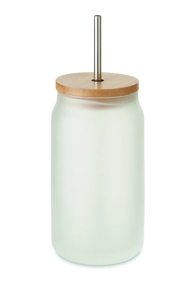 Jarblim · Sublimatie mason jar 400 ml – Transparant wit