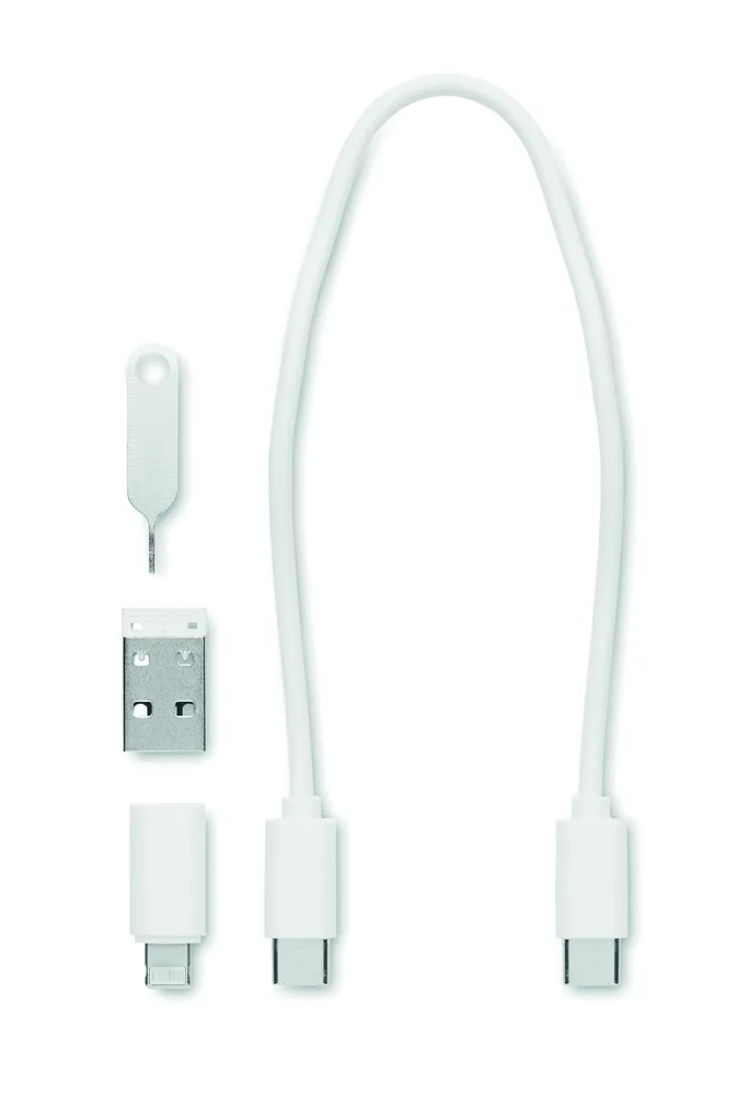 Supable · 9 in 1 kabel-/connectorset – Wit
