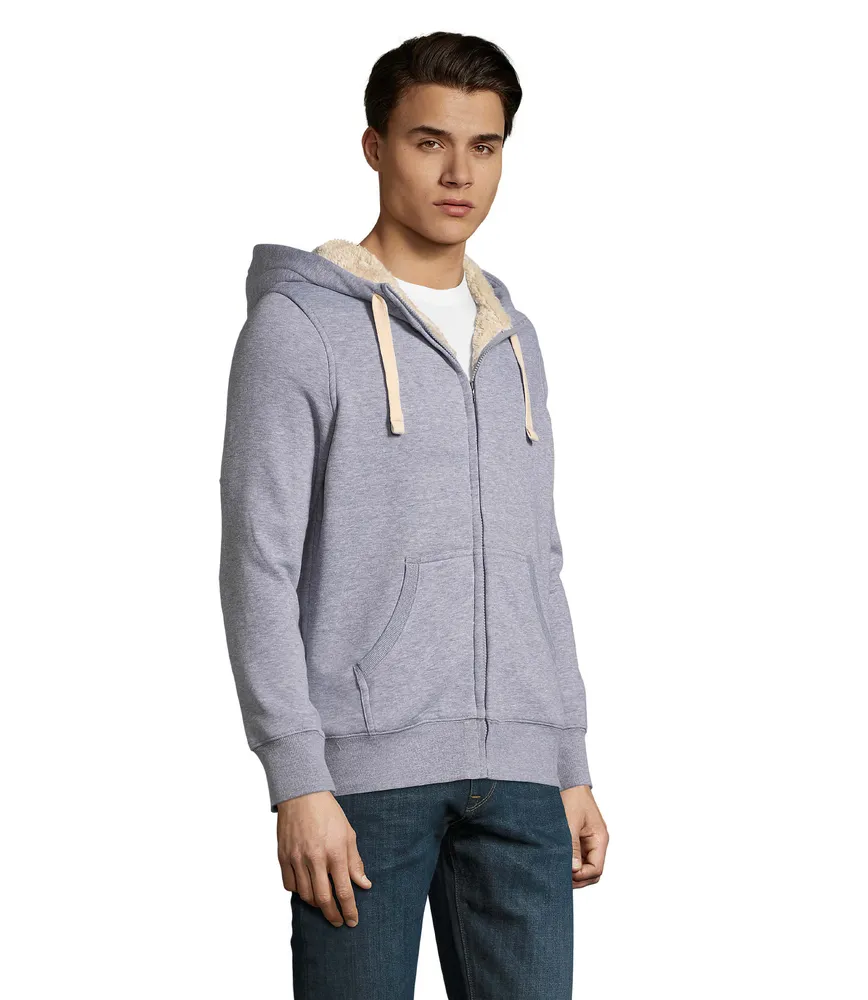 Sherpa Unisex Zipped Jacket – Grijs gemêleerd 2