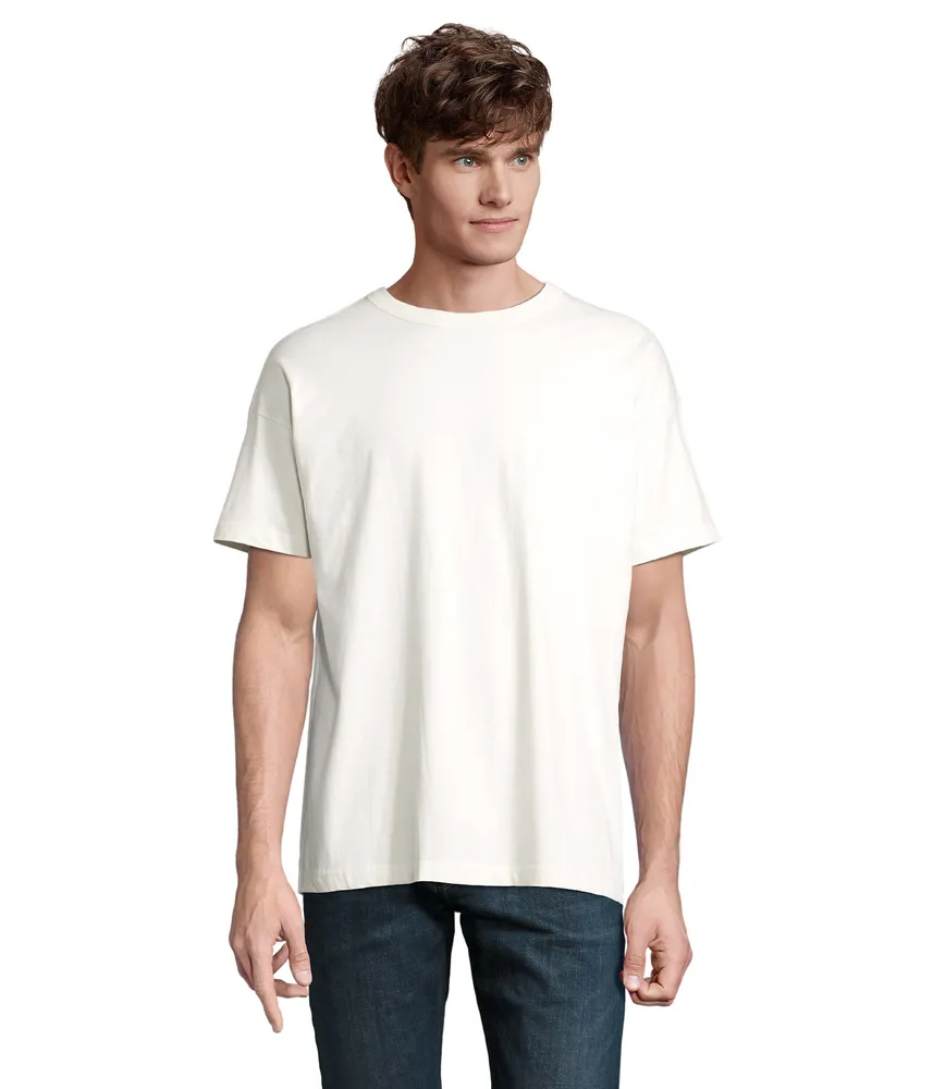 Boxy Men · Boxy Oversize T-shirt Heren – Gebroken wit