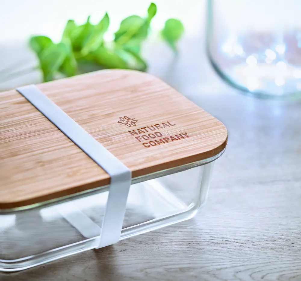 Tundra Lunchbox · Glazen lunchbox bamboe deksel – Transparant