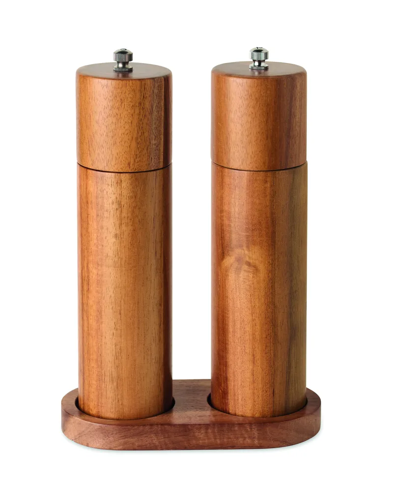 Tucco Set · Acacia peper- en zoutmolens – Hout