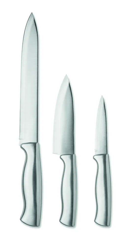 Cocinero · Roestvrijstalen messenset 3st – Zilver