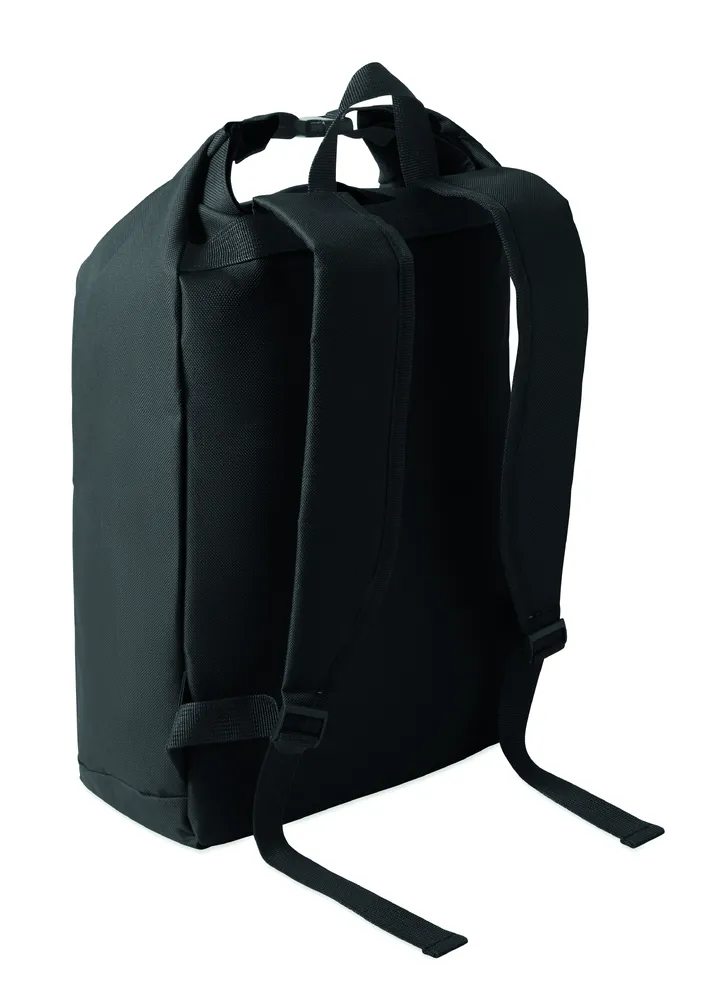 Uniton · 15" rolltop laptop rugzak – Zwart