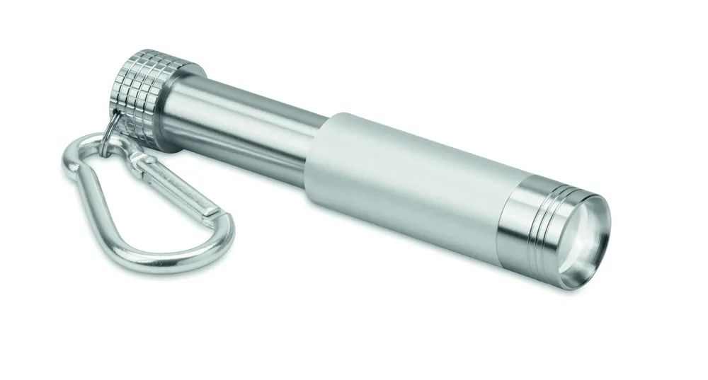 Pop Light · Aluminium/ABS LED zaklampje – Zilver