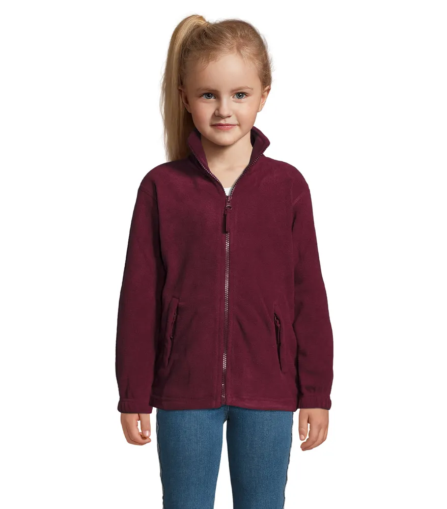North Kids fleecevest 300g – Burgundy