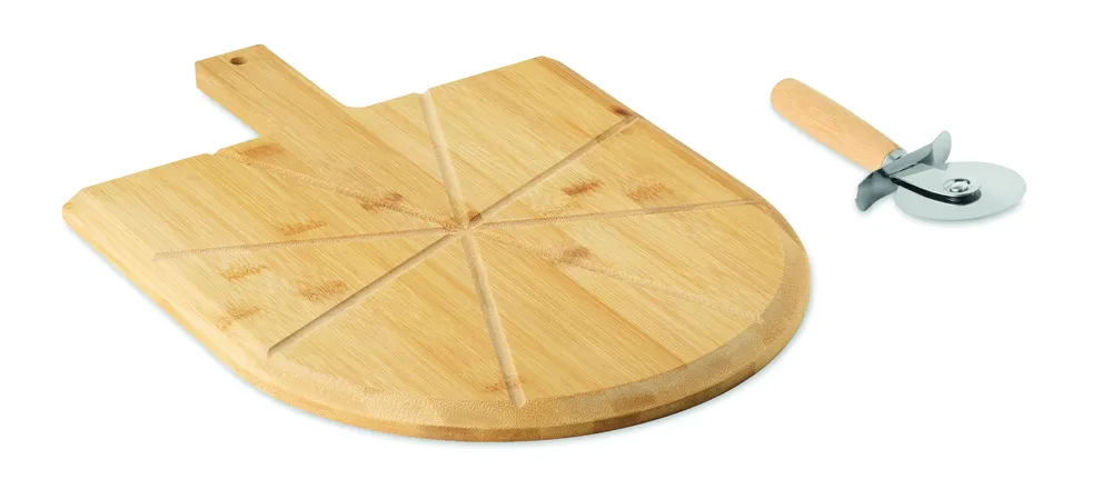 Napolitana · Bamboe pizzabord & snijder – Hout