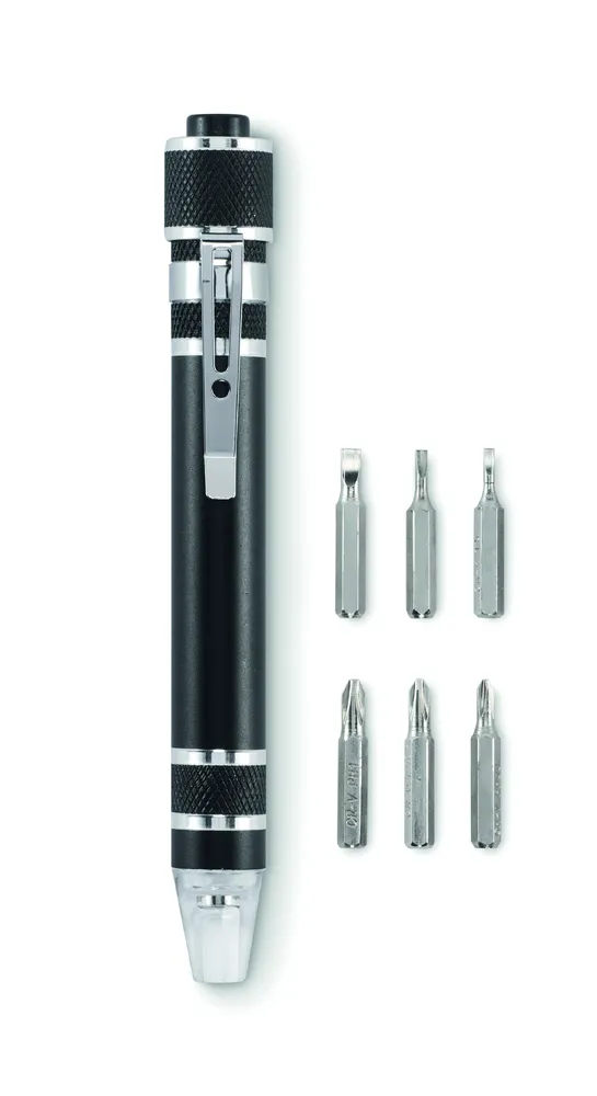 Tubular · Gerecycleerde multi tool pen – Zwart