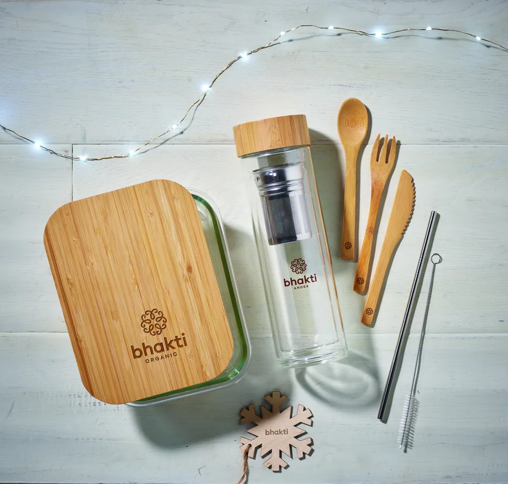 Tundra Lunchbox · Glazen lunchbox bamboe deksel – Transparant