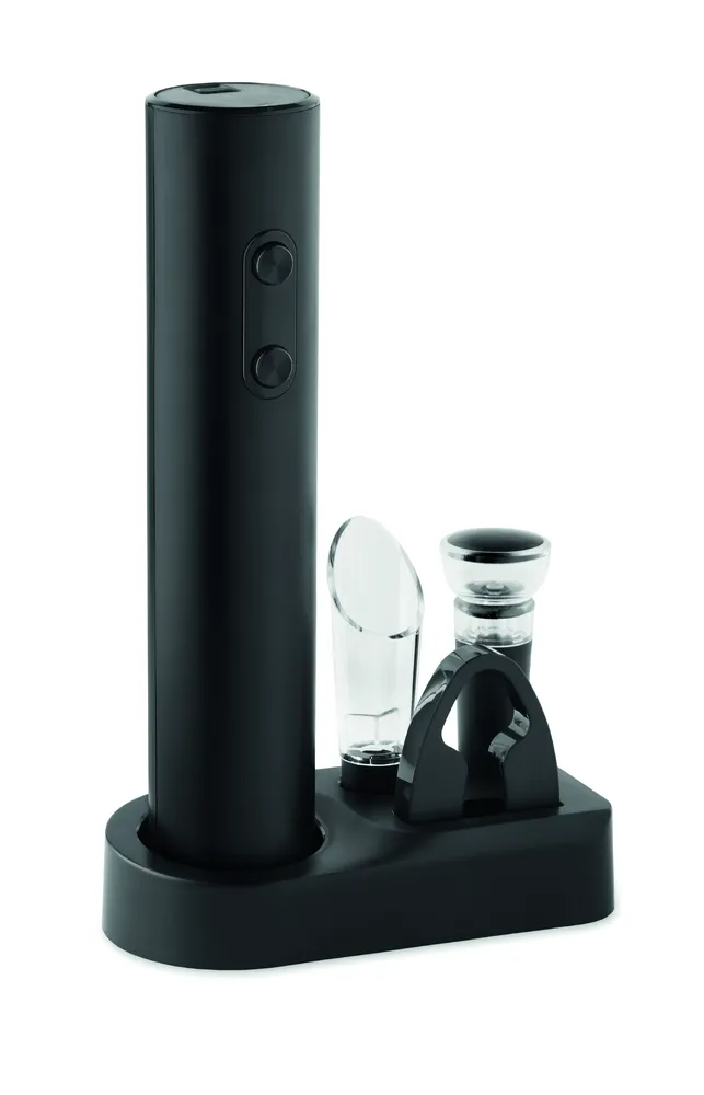 Vino Set · Elektrische wijnopener set – Zwart