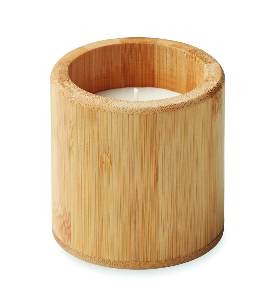 Giza · Plantaardige waskaars 160 gr – Hout