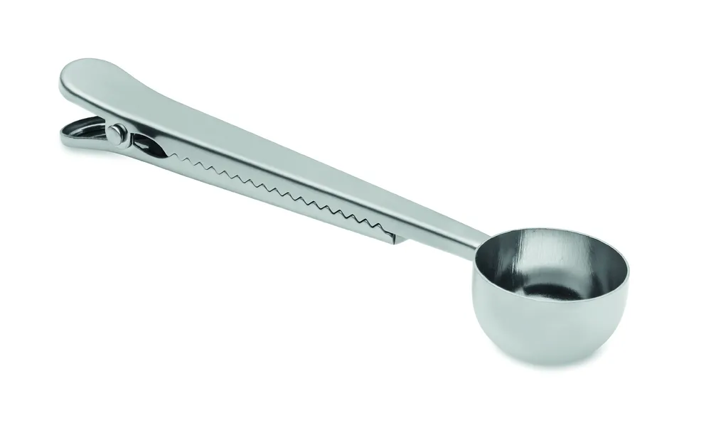 Spooncoop · Koffieschep met zakclip – Zilver