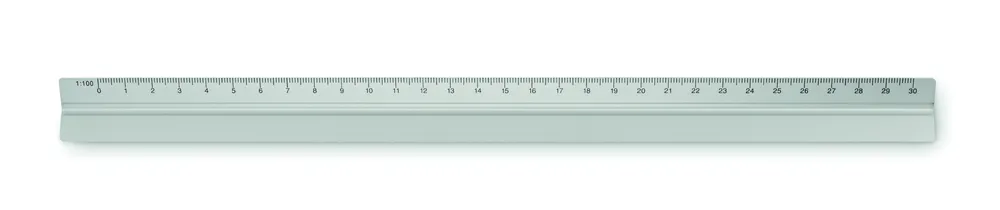 Tria · Aluminium liniaal 30cm – Mat zilver