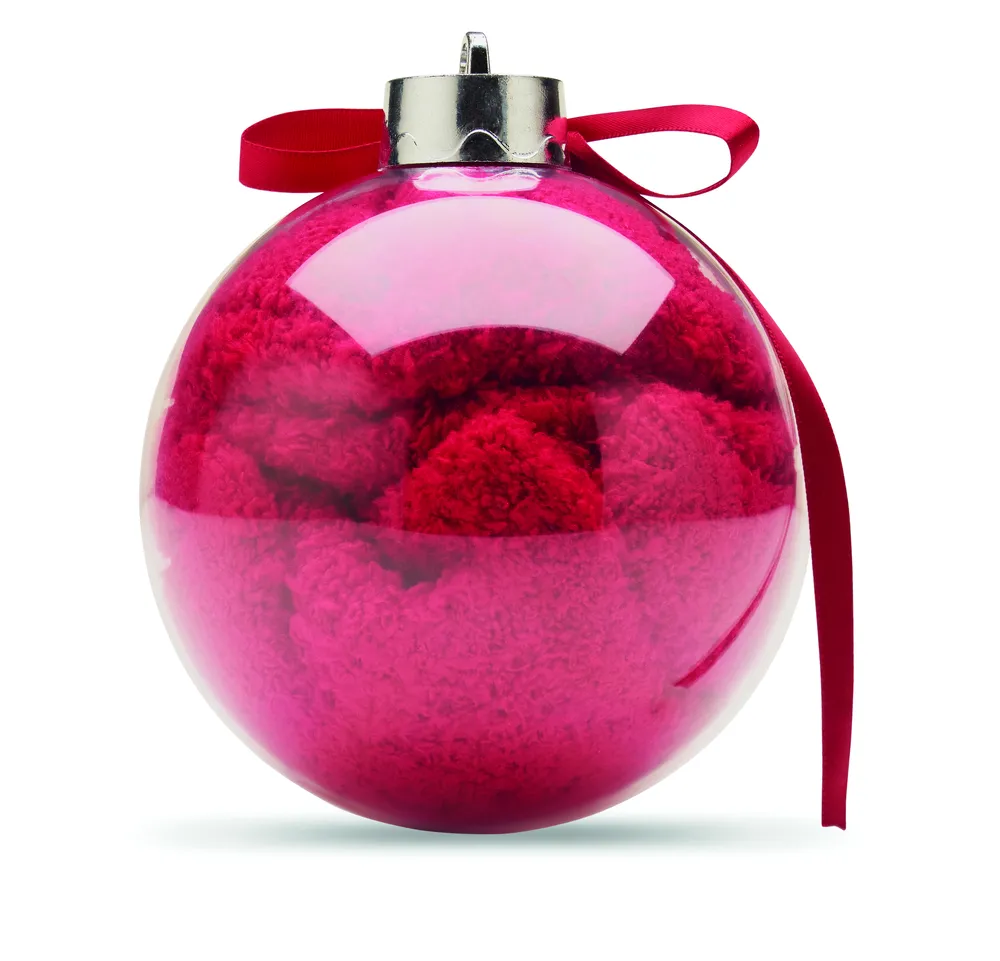 Snug L · Kerstman sokken balornament – Rood