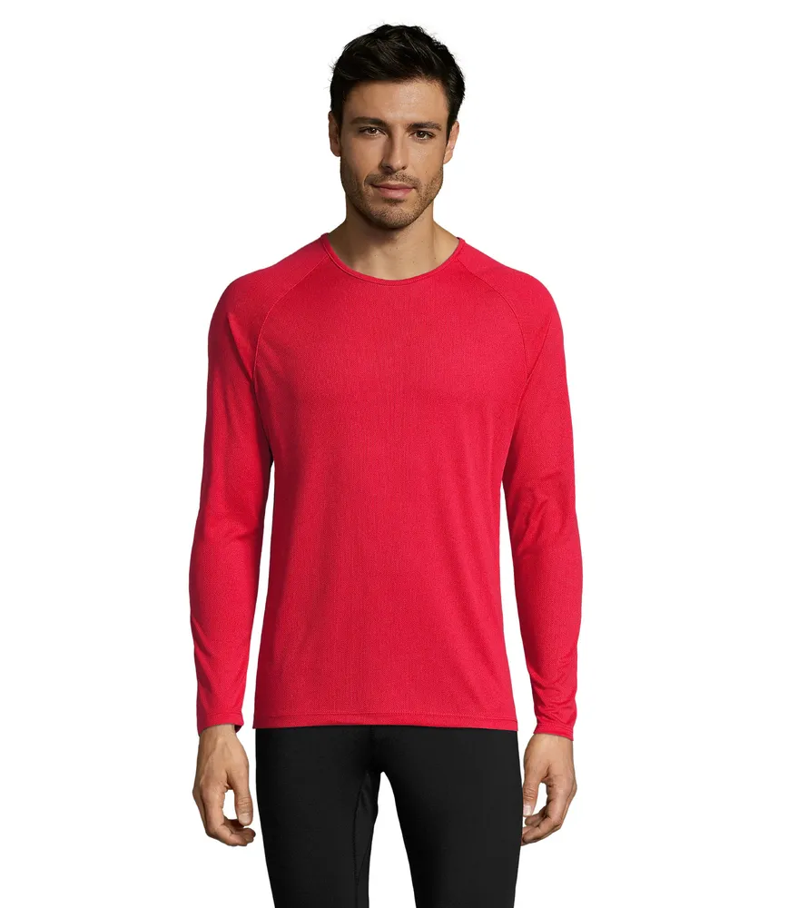 Sporty Lsl Men T-shirt – Rood