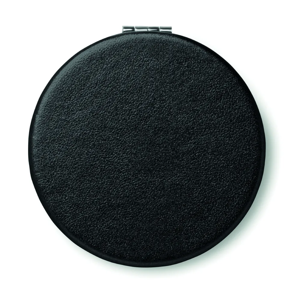 Glow Round · Magnetische dubbele spiegel – Zwart