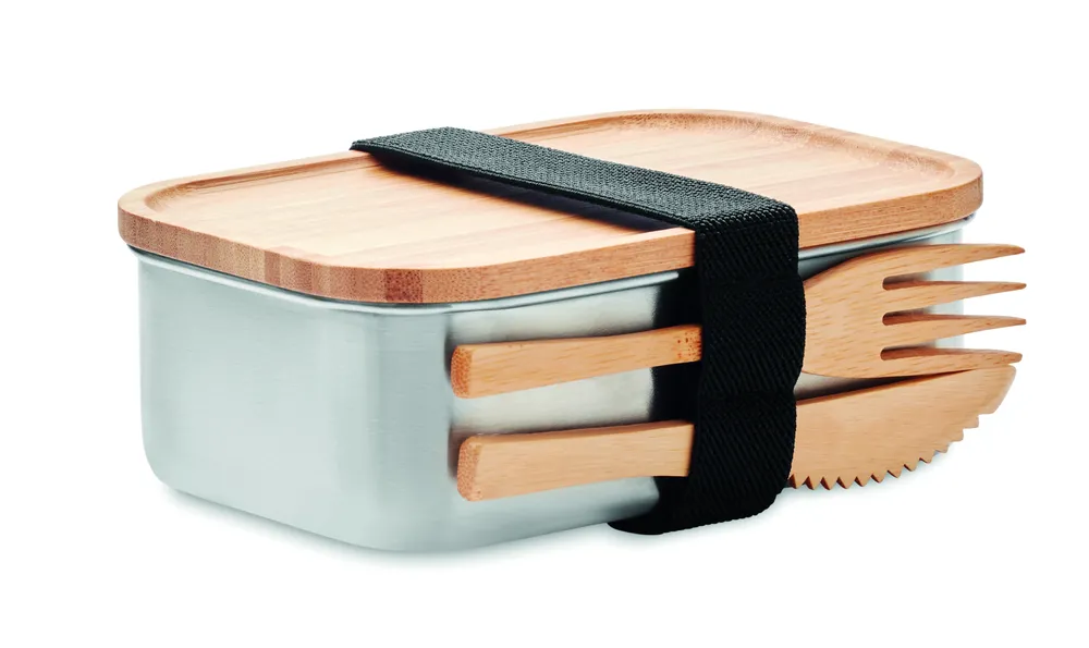 Savanna · Rvs Lunchbox 600ML – Hout